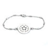 Picture of 304 Stainless Steel Bracelets Silver Tone Round Pentagram Star 20cm(7 7/8") long, 1 Piece