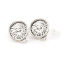 Immagine di Lega di Zinco Orecchini a Perno Accessori Tondo Argento Antico Basi per Cabochon (Addetti: 14mm) 21mm x 17mm, Filo Dimensione: (21 misura), 30 Pz