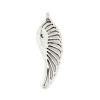 Picture of Zinc Based Alloy Pendants Feather Antique Silver Color 44mm(1 6/8") x 14mm( 4/8"), 20 PCs