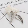 Picture of Zinc Based Alloy Pendants Feather Antique Silver Color 44mm(1 6/8") x 14mm( 4/8"), 20 PCs
