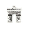 Picture of Zinc Based Alloy Charms Triumphal arch Antique Silver Color 18mm( 6/8") x 14mm( 4/8"), 30 PCs