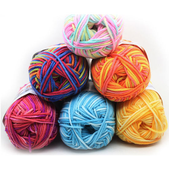 Picture of Cotton & Milk Fiber Super Soft Knitting Yarn Green, 1 Ball