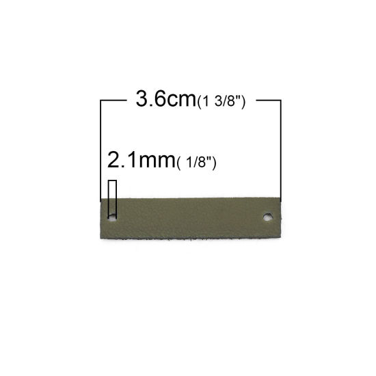 Bild von PU Verbinder Rechteck Militärgrün 36mm x 8mm, 10 Stück