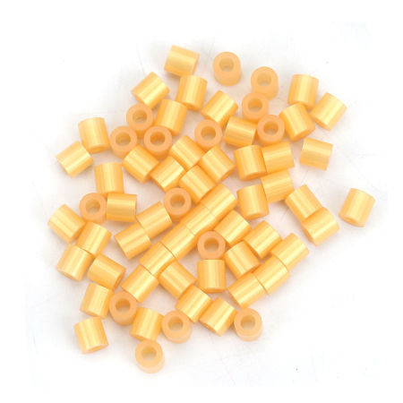 Bild von EVA Bügelperlen DIY Zylinder Golden 5mm x 5mm , 1000 Stück