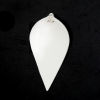 Picture of PU Leather Pendants Leaf White 63mm(2 4/8") x 33mm(1 2/8"), 20 PCs