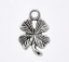 Image de 100 Pendentifs Breloques Charms Trèfle à quatre feuilles 11x15mm