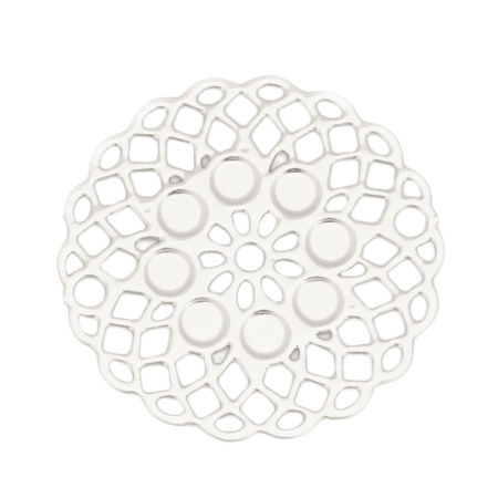Image de Connecteurs Estampe en Filigrane en Alliage de Fer Fleur Argent Mat 23mm x 23mm, 10 Pcs