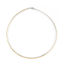 Image de Collier Tour de Cou en 304 Acier Inoxydable Plaqué Or & Argent Mat 46cm Long, 1 Pièce