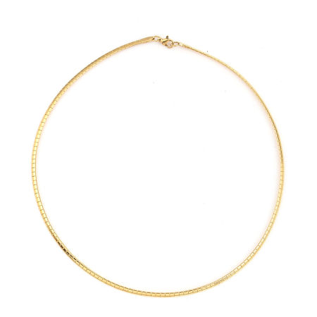 Picture of Wholesale Collar Neck Ring Necklace, Gold Plated 304 Stainless Steel, Unisex Vacuum Plating Minimalist Gift Jewelry For Retailer, 45.3cm(17 7/8") long, Chain Size: 3mm, 1 Piece