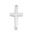 Picture of 304 Stainless Steel Connectors Cross Silver Tone 18mm x 9mm, 10 PCs