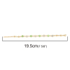 Picture of 304 Stainless Steel Bracelets Gold Plated Green Rhinestone 16.6cm(6 4/8") long, 1 Piece