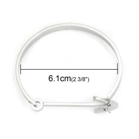 Bild von Edelstahl Armband Silberfarbe Anker 20cm lang, 1 Stück