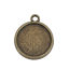 Bild von Zinklegierung Charms Rund Bronzefarbe Cabochon Fassung (für 20mm D.) 28mm x 23mm, 20 Stück