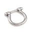 Picture of 316 Stainless Steel Casting Connectors Luck Horseshoe Silver Tone 19mm x 17mm, 1 Piece