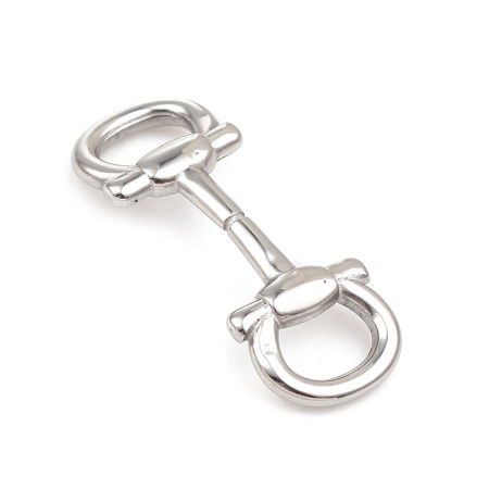 Image de Connecteurs en 316 Acier Inoxydable Coulée Argent Mat 4.3cm x 1.6cm, 1 Pièce