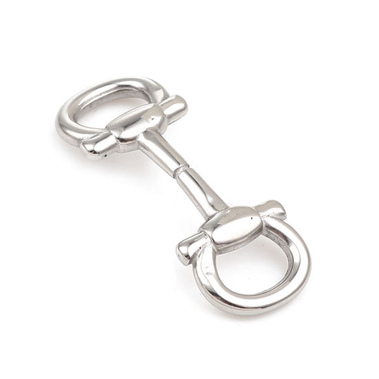 Imagen de 316 Acero Inoxidable Fundición Conectores Tono de Plata 4.3cm x 1.6cm, 1 Unidad