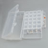 Picture of 28 Compartment PP Storage Containers Rectangle Transparent Clear 23cm(9") x 13.5cm(5 3/8"), 1 Set