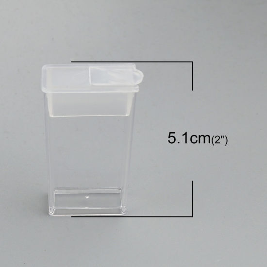 Picture of PP Storage Containers Rectangle Transparent Clear 5.1cm x 2.9cm(1/8"), 6 PCs