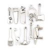 Picture of Zinc Based Alloy Charms Mixed Antique Silver Color Tools 27x12mm - 24x6mm, 1 Set ( 10 PCs/Set)
