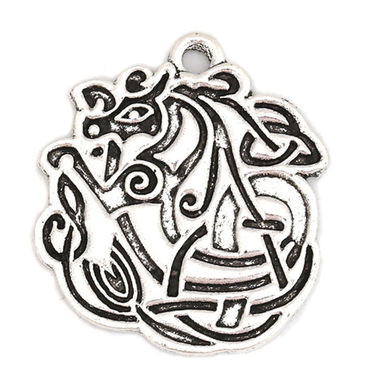 Изображение Кельтские Подвески Античное Серебро 29мм x 26мм, 10 ШТ