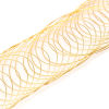 Picture of 0.6mm Iron Based Alloy Memory Beading Wire For DIY Bracelets Gold Plated 6cm(2 3/8") Dia. - 5.7cm(2 2/8") Dia., 200 PCs