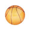Picture of Glass Dome Seals Cabochon Round Flatback Orange Basketball Pattern 10mm( 3/8") Dia, 40 PCs