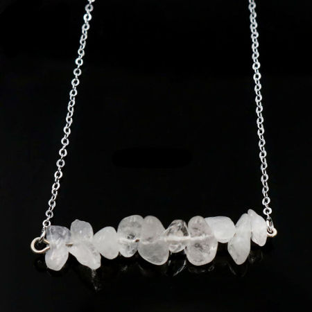 Image de Colliers en Cristal ( Naturel ) Blanc 45cm long, 1 Pièce