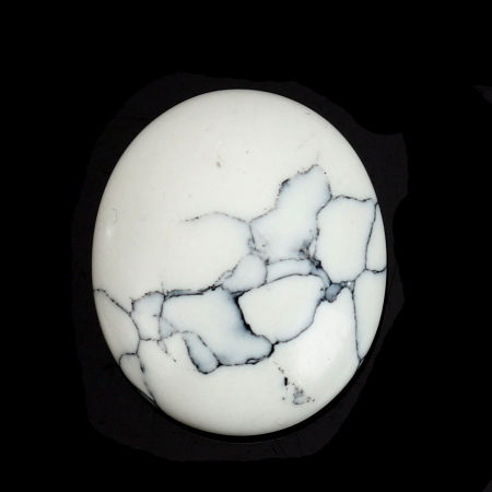 Howlite ( Synthetic ) Dome Seals Cabochon Oval White 25mm x 21mm, 10 PCs