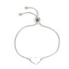 Picture of 304 Stainless Steel Adjustable Slider/ Slide Bolo Bracelets Silver Tone Round 25.7cm(10 1/8") long, 1 Piece