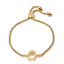 Imagen de 304 Acero Inoxidable Ajustable Slider/ Slide Pulsera Chapado en Oro Pingüino 26.3cm - 25.3cm longitud, 1 Unidad