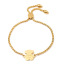 Picture of 304 Stainless Steel Adjustable Slider/ Slide Bolo Bracelets Gold Plated Bear Animal 26.3cm(10 3/8") long - 25.3cm(10") long, 1 Piece