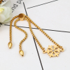 Picture of 304 Stainless Steel Christmas Adjustable Slider/ Slide Bolo Bracelets Gold Plated Christmas Snowflake Clear Rhinestone 26.3cm(10 3/8") - 25.3cm(10") long, 50 PCs