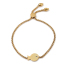 Imagen de 304 Acero Inoxidable Ajustable Slider/ Slide Pulsera Chapado en Oro Pez Transparente Rhinestone 25.3cm - 24.3cm longitud, 1 Unidad