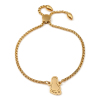 Picture of 304 Stainless Steel Adjustable Slider/ Slide Bolo Bracelets Gold Plated Feet 25.3cm(10") long - 24.3cm(9 5/8") long, 1 Piece