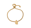 Picture of 304 Stainless Steel Adjustable Slider/ Slide Bolo Bracelets Gold Plated Feet 25.3cm(10") long - 24.3cm(9 5/8") long, 1 Piece