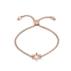 Bild von 304 Edelstahl Einstellbares Slider/ Slide Armband Schieberarmband Rosegold Hexagramm Davidstern 25.3cm - 24.3cm lang, 50 Strange
