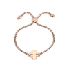 Picture of 304 Stainless Steel Adjustable Slider/ Slide Bolo Bracelets Rose Gold Girl 26.3cm(10 3/8") long - 25.3cm(10") long, 1 Piece