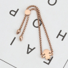 Picture of 304 Stainless Steel Adjustable Slider/ Slide Bolo Bracelets Rose Gold Girl 26.3cm(10 3/8") long - 25.3cm(10") long, 1 Piece