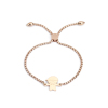 Picture of 304 Stainless Steel Adjustable Slider/ Slide Bolo Bracelets Rose Gold Boy 26.3cm(10 3/8") long - 25.3cm(10") long, 1 Piece