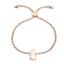 Bild von 304 Edelstahl Einstellbares Slider/ Slide Armband Schieberarmband Rosegold Fuß 25.3cm - 24.3cm lang, 1 Strang