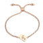 Imagen de 304 Acero Inoxidable Joyería del océano Ajustable Slider/ Slide Pulsera Oro Rosa Delfín 26.3cm - 25.3cm longitud, 1 Unidad