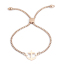 Immagine di 304 Acciaio Inossidabile Slider Regolabile Bolo Bracciale / Presentazione Oro Rosa Ancora 26.3cm - 25.3cm Lunghezza, 1 Pz