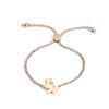 Imagen de 304 Acero Inoxidable Ajustable Slider/ Slide Pulsera Oro Rosa Conejo 26.3cm - 25.3cm longitud, 1 Unidad