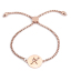 Picture of 304 Stainless Steel Adjustable Slider/ Slide Bolo Bracelets Rose Gold Round 26.3cm(10 3/8") long - 25.3cm(10") long, 1 Piece