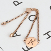 Picture of 304 Stainless Steel Adjustable Slider/ Slide Bolo Bracelets Rose Gold Round 26.3cm(10 3/8") - 25.3cm(10") long, 50 PCs