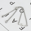 Imagen de 304 Acero Inoxidable Ajustable Slider/ Slide Pulsera Tono de Plata " Amor " 26.3cm - 25.3cm longitud, 50 Unidades