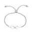 Imagen de 304 Acero Inoxidable Ajustable Slider/ Slide Pulsera Tono de Plata Signo De Género 27.4cm longitud, 1 Unidad