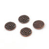Picture of Zinc Based Alloy Connectors Round Antique Copper Flower 11mm Dia, 50 PCs