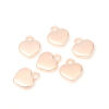 Picture of Zinc Based Alloy Charms Heart Light Rose Gold 12mm x 10mm, 20 PCs