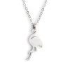 Picture of 316 Stainless Steel Necklace Silver Tone Flamingo 40cm(15 6/8") - 39cm(15 3/8") long, 1 Piece